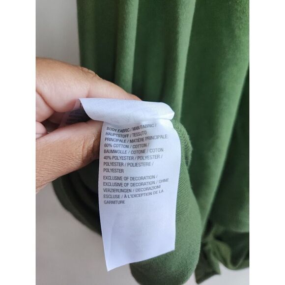 Quacker Factory Women Dark Green w/Brown Leaf Embroidery Cotton Shirt size 2X - Picture 7 of 7